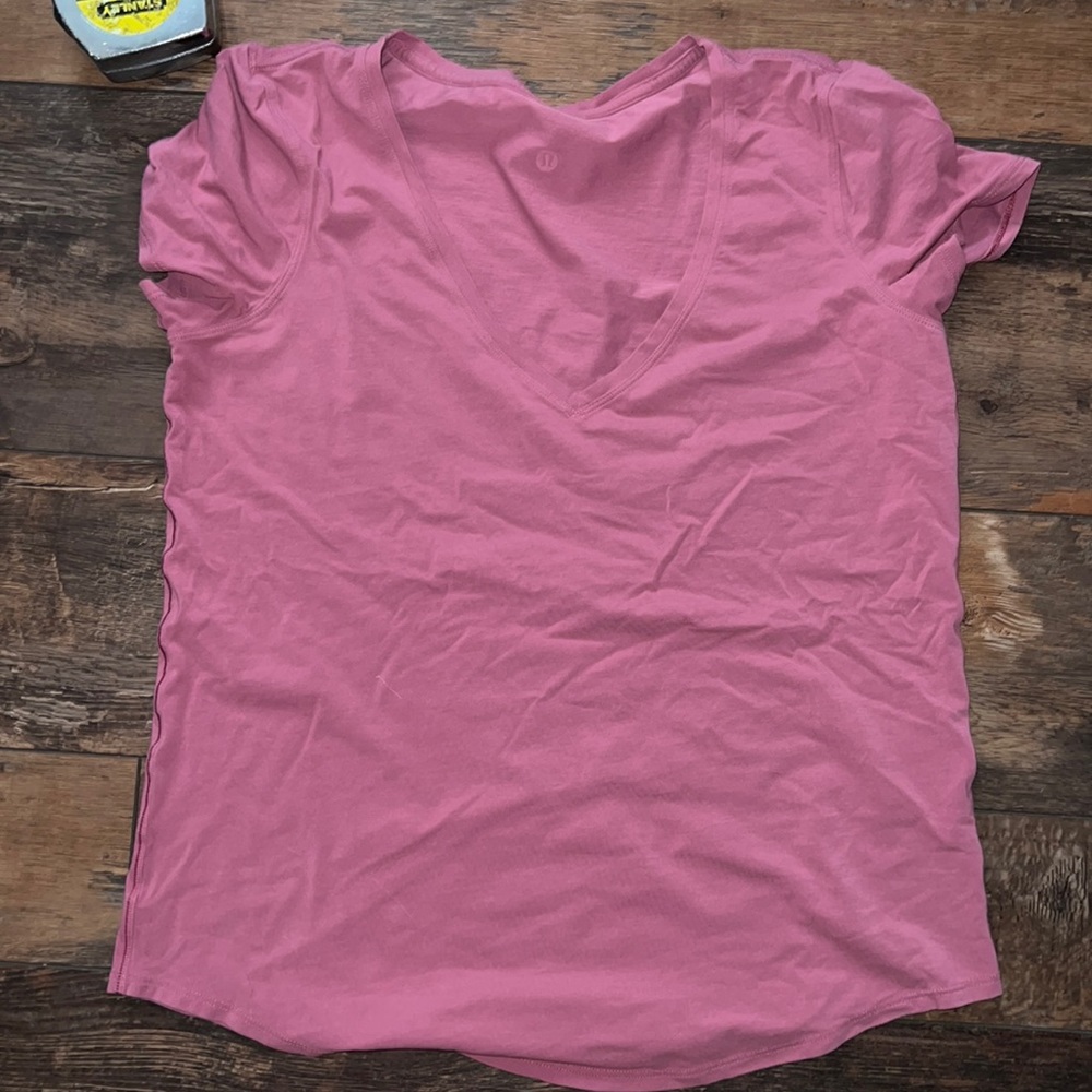 Lululemon pink v neck tee